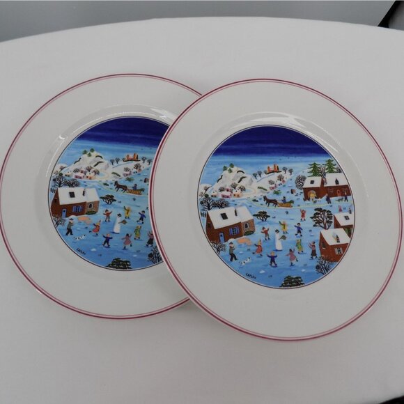 Villeroy & Boch Other - Set of 2 Villeroy & Boch Naif Christmas Dinner Plate Laplau 10.5 in diameter